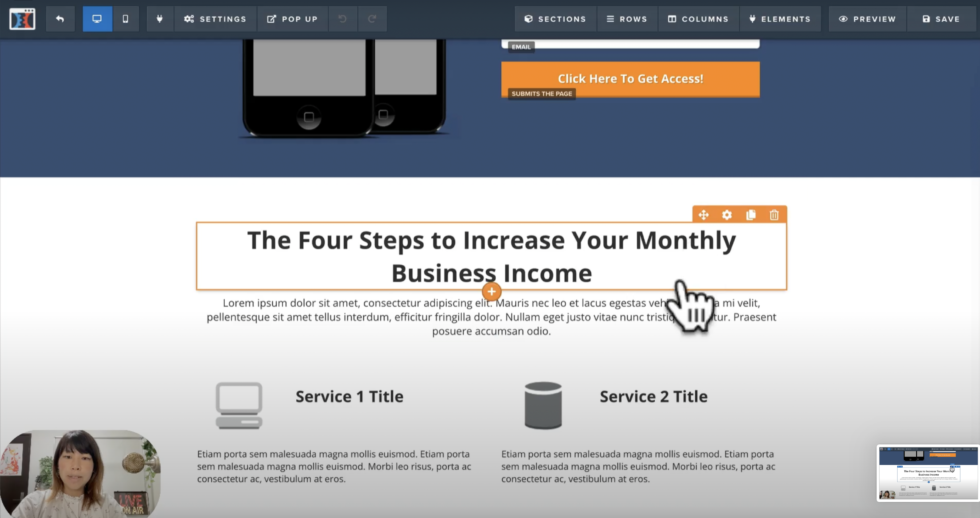 クリックファネル,クリックファネルの操作方法,ファネルデザイン,ロウ,ブルー,青