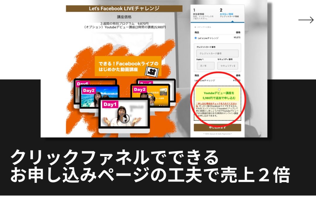 3-6 セールスファネルの実例！お申し込みページ(LP)で顧客単価を上げた具体的な方法