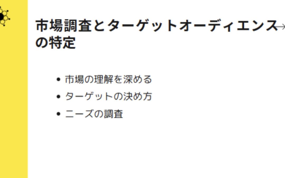2-1市場調査とターゲットオーディエンスの特定